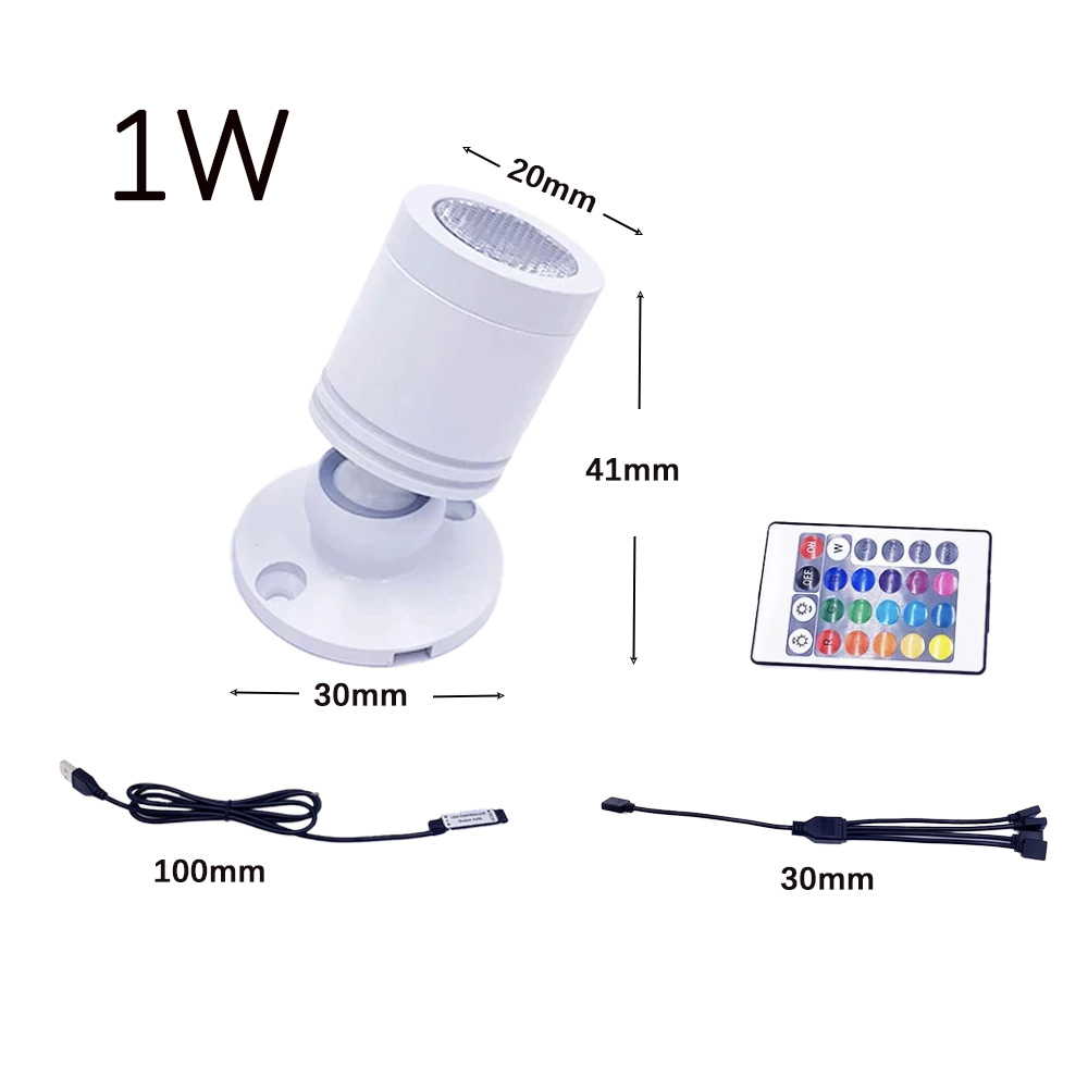 USB 5V RGB Mini LED Spotlight  - Home Bar And Counter recension och pris