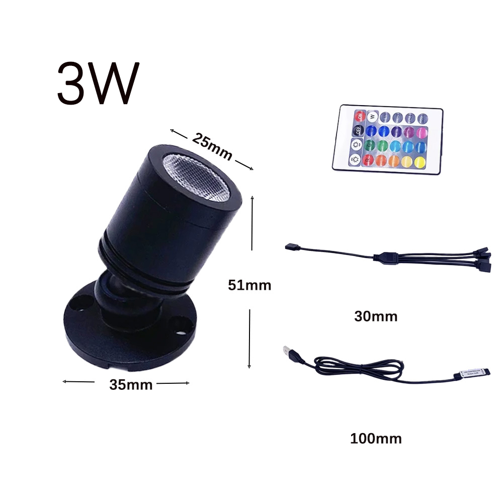 USB 5V RGB Mini LED Spotlight  - Home Bar And Counter recension och pris