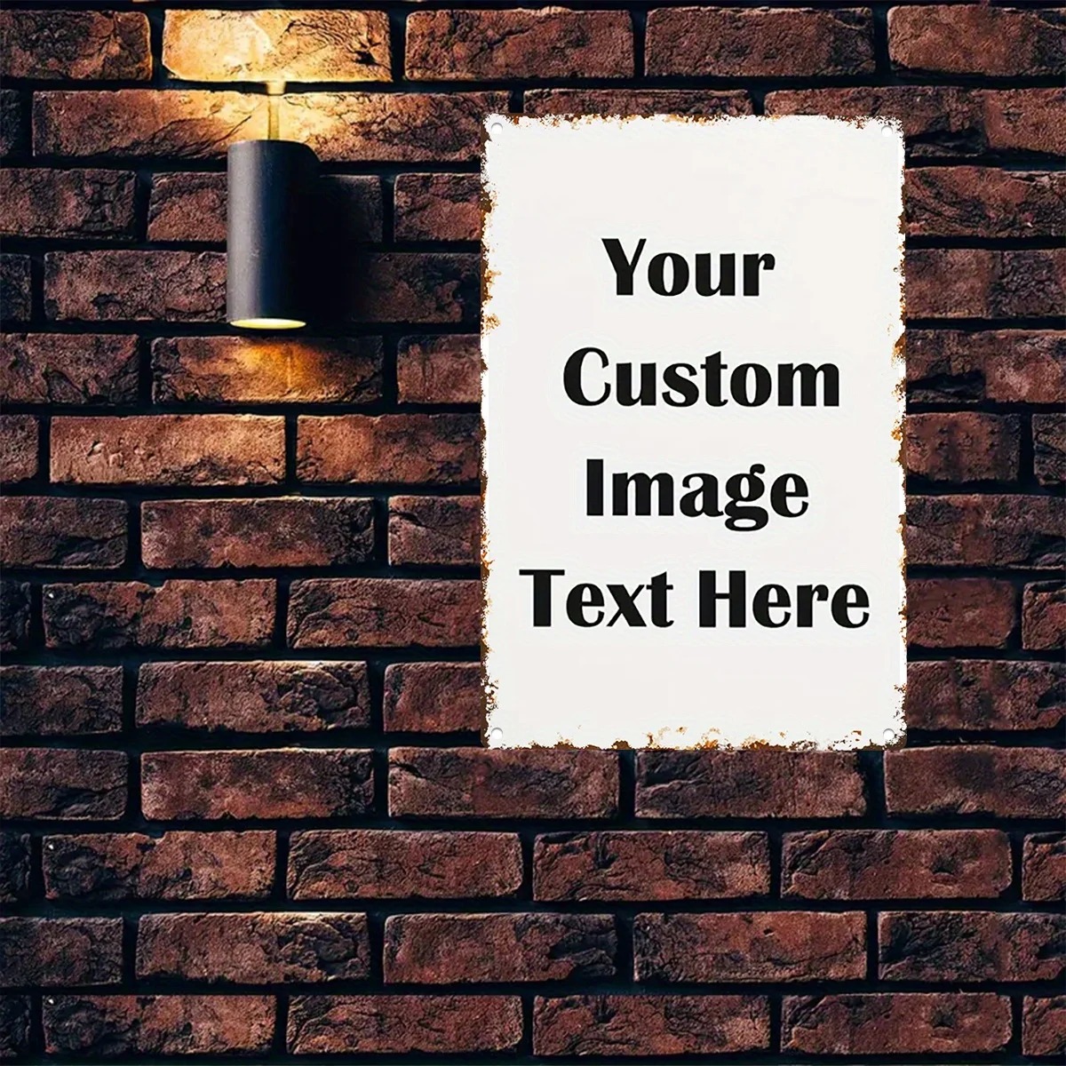 Custom Photo & Text Tin Sign - - Home Bar Signs recension och pris