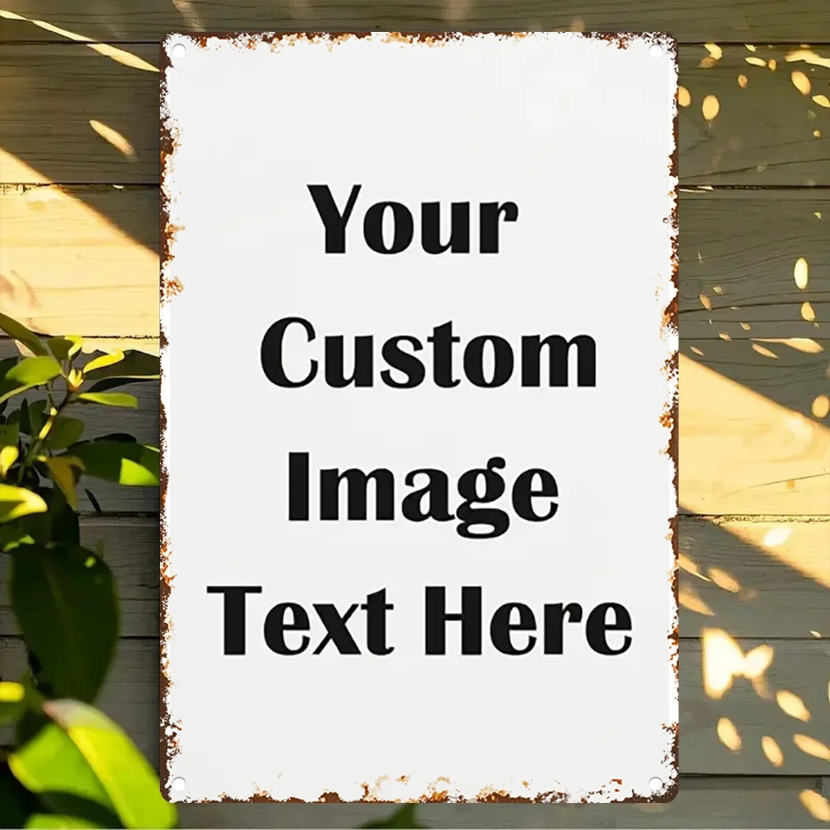 Custom Photo & Text Tin Sign - - Home Bar Signs recension och pris