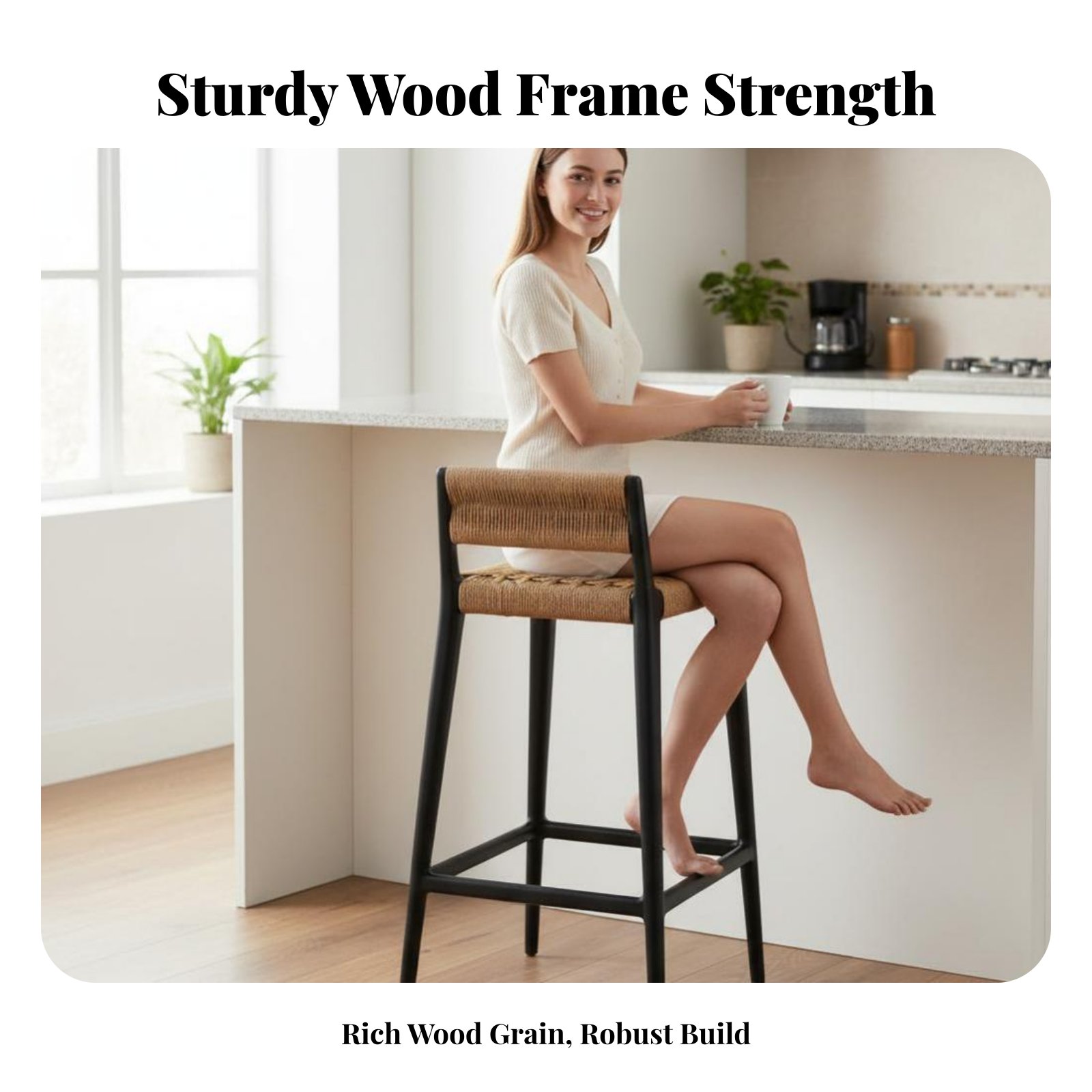 Rope Weave High Stool sturdy W - Home Bar Stools recension och pris