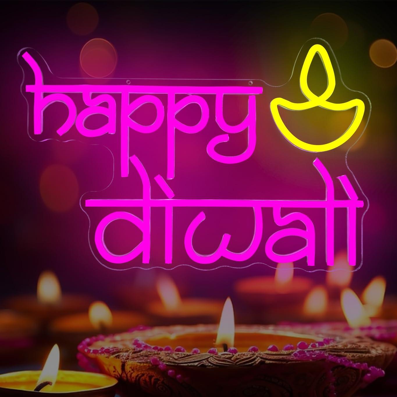 Happy Diwali Neon Sign USB Pow - Home Bar Signs recension och pris