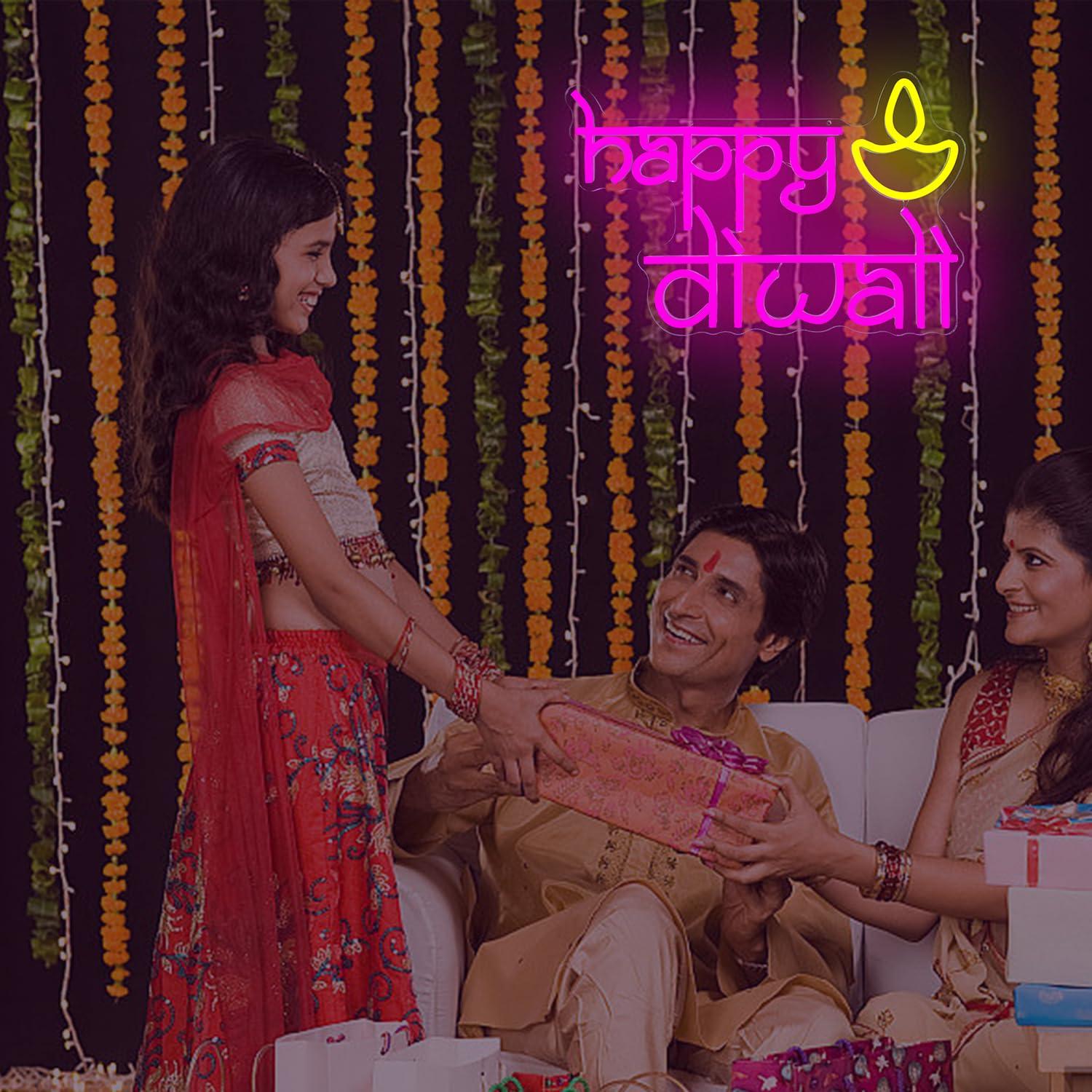 Happy Diwali Neon Sign USB Pow - Home Bar Signs recension och pris