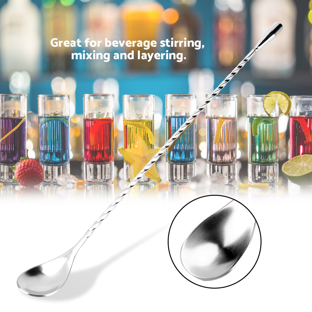 Stainless Steel Bar Spoon Long - Bar Spoon Twisted recension och pris