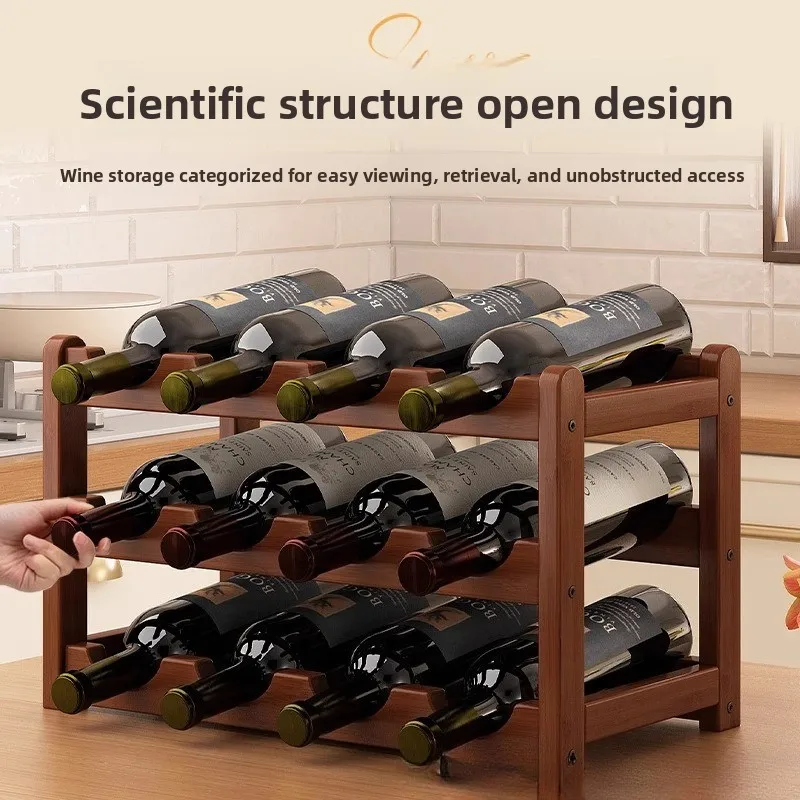 High-end bamboo wood burgundy  - Home Bar And Cabinet recension och pris