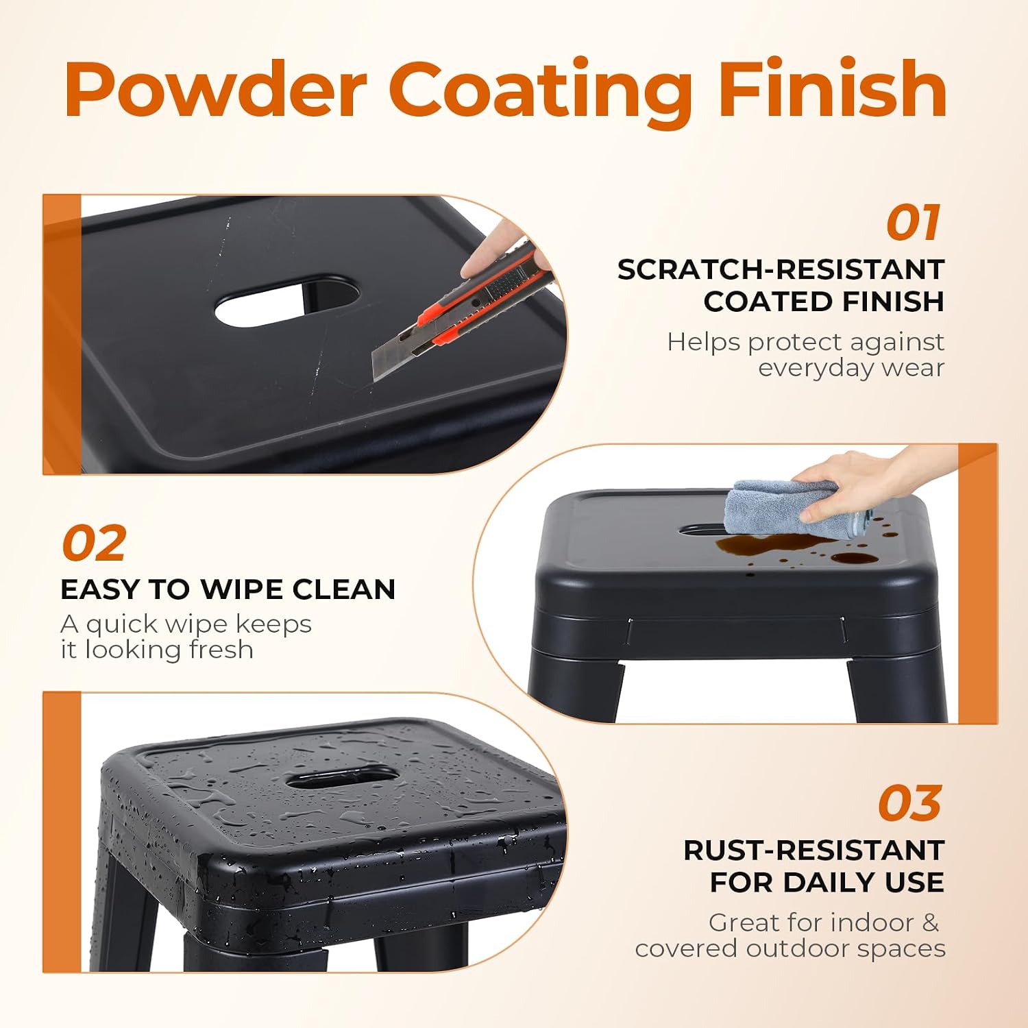 Midnight Black Metal Counter H - Home Bar Seating recension och pris