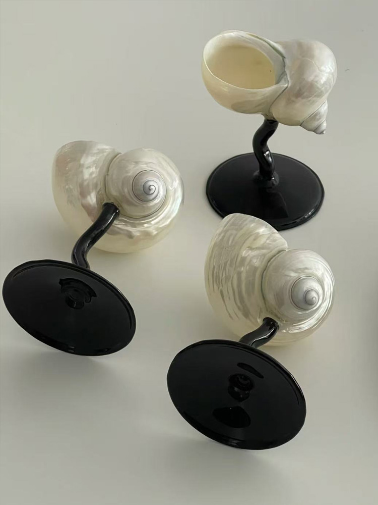 Natural Conch Wine Glass Bar a - Home Bar And Cabinet recension och pris