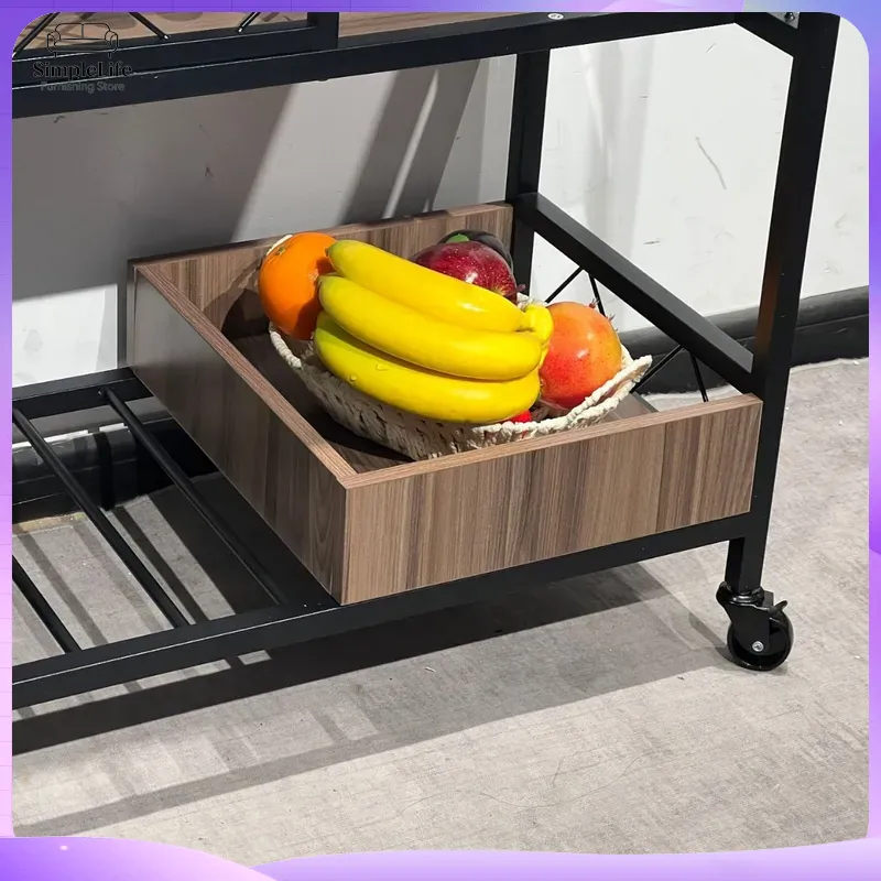 Multifunctional Kitchen Cart w - Home Bar Shelf recension och pris