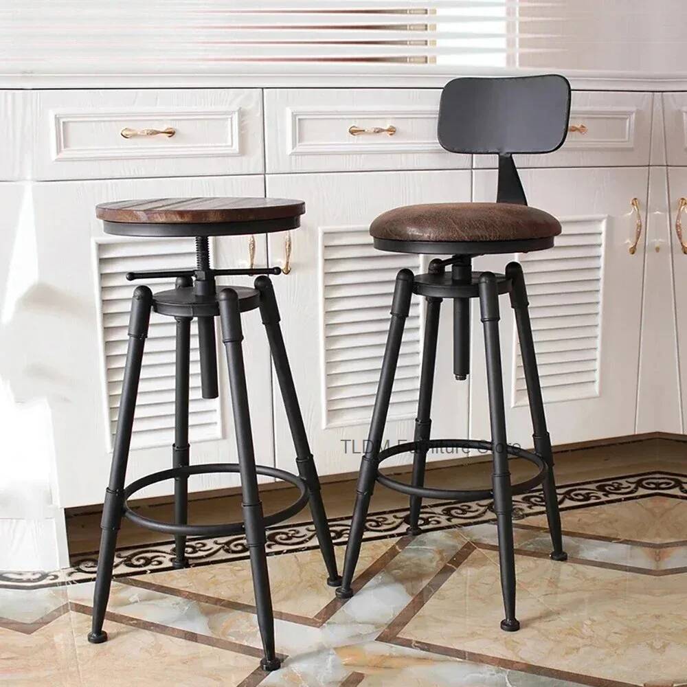 Retro Iron Bar Chair Counter S - Home Bar Seating recension och pris