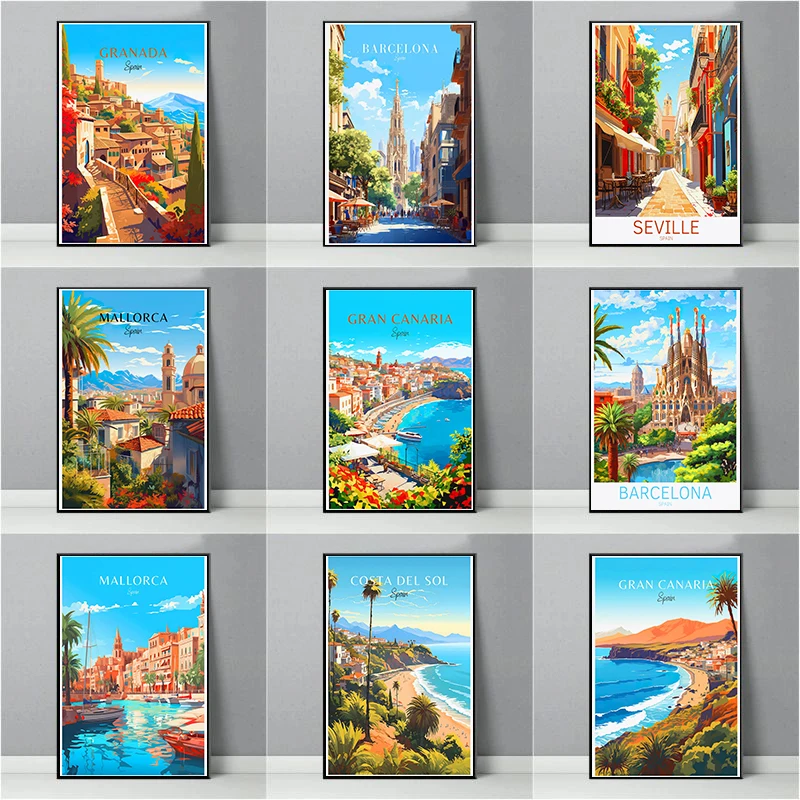 Spain Travel Poster Paris Gran - Home Barcelona recension och pris