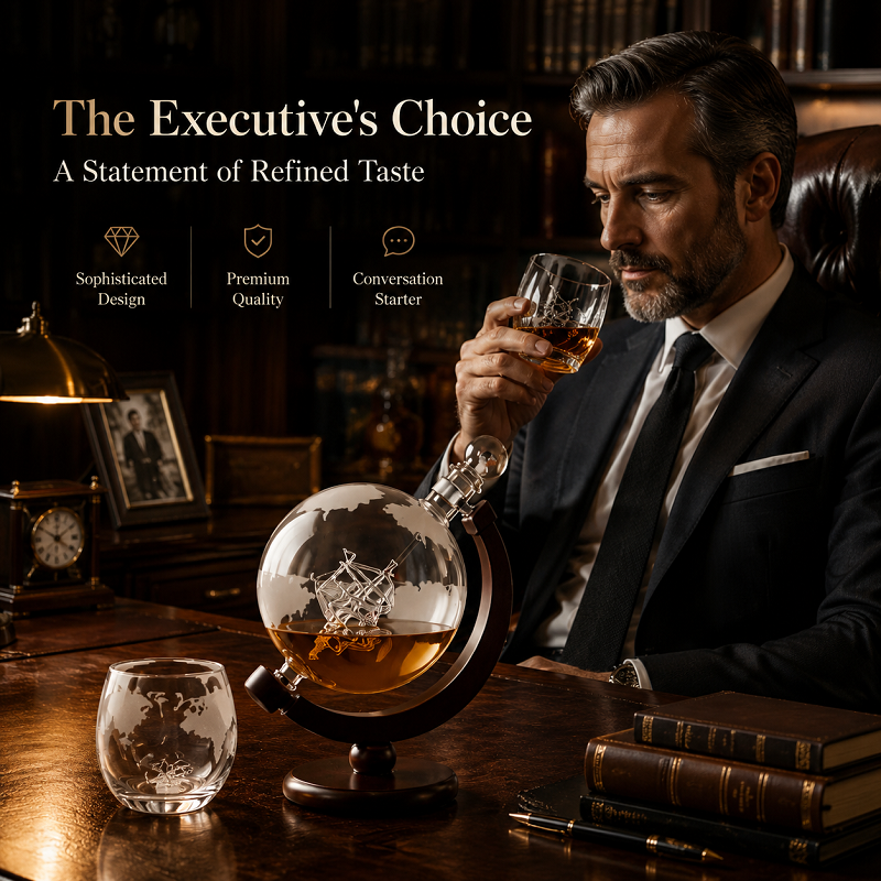 Globe Whiskey Decanter Set wit - Decanter Globe Set recension och pris