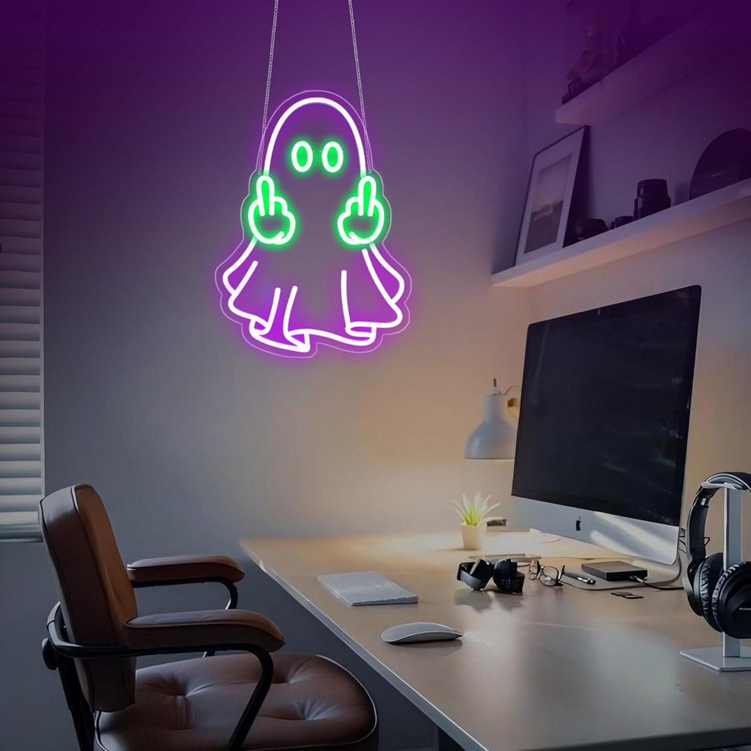 Ghost Neon Sign USB Powered LE - Home Bar Signs recension och pris