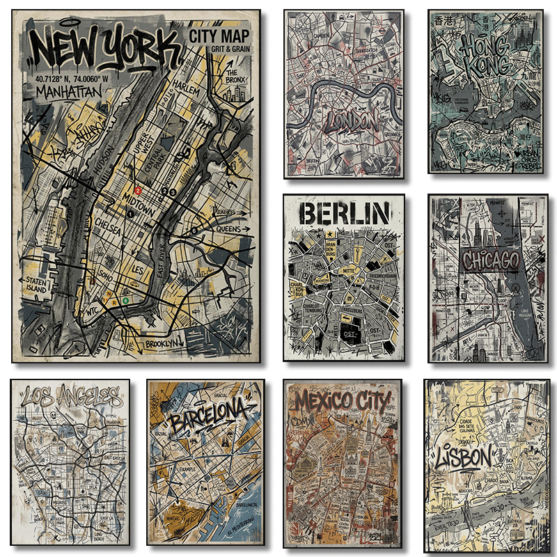 Urban Hand-Drawn Streets Graff - Home Barcelona recension och pris