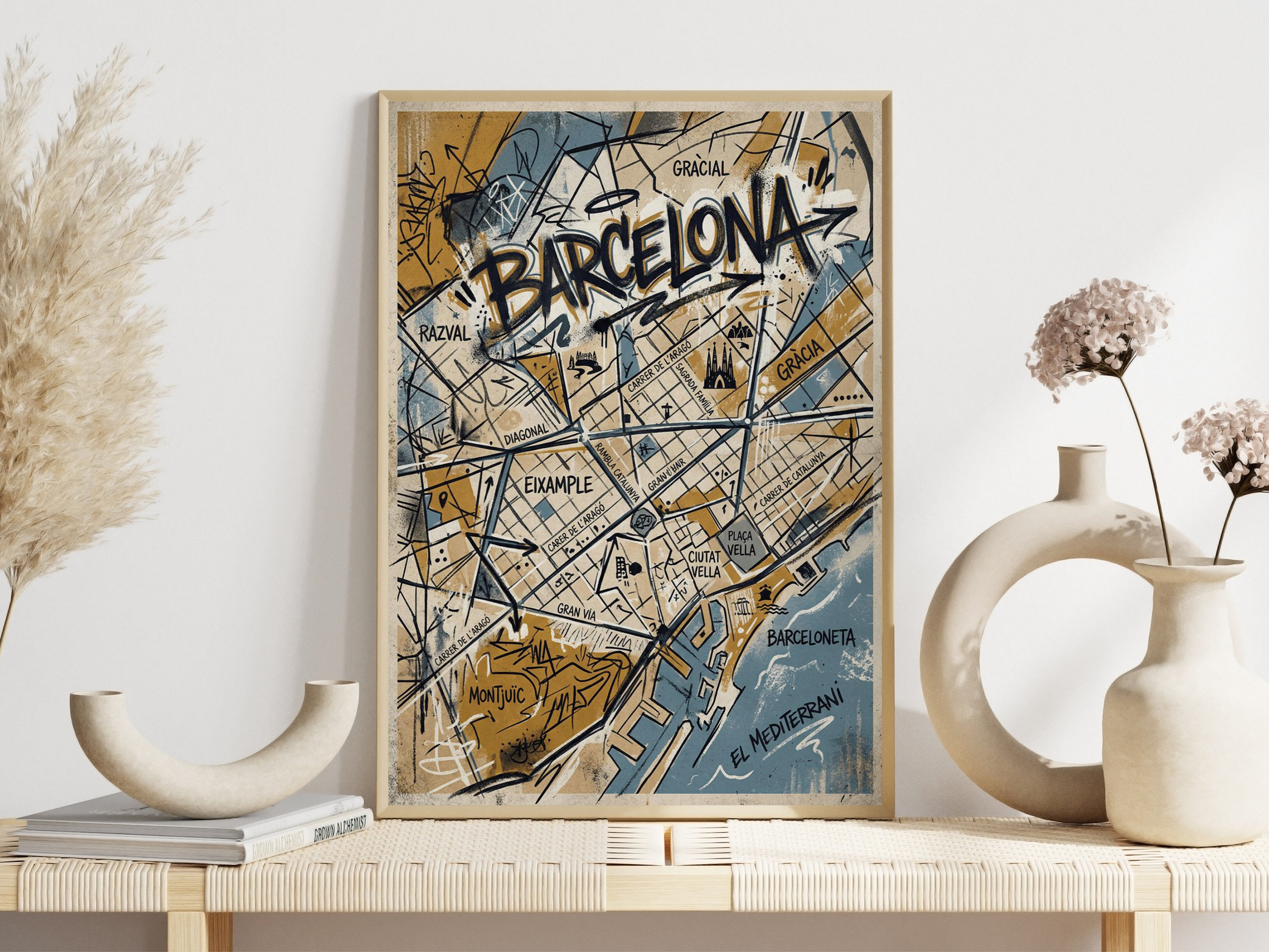 Urban Hand-Drawn Streets Graff - Home Barcelona recension och pris