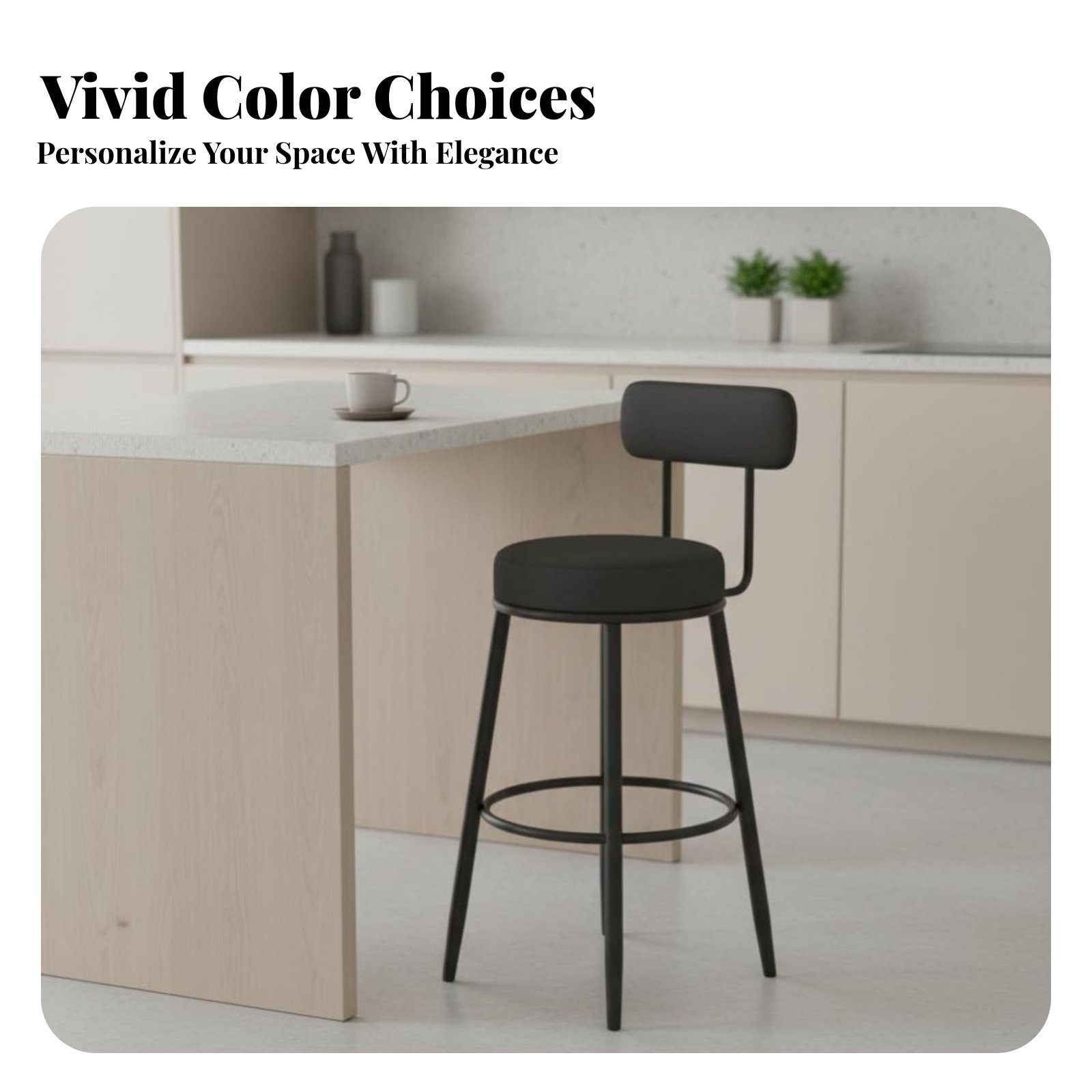 Upholstered Stool with Low Rea - Home Bar Seating recension och pris