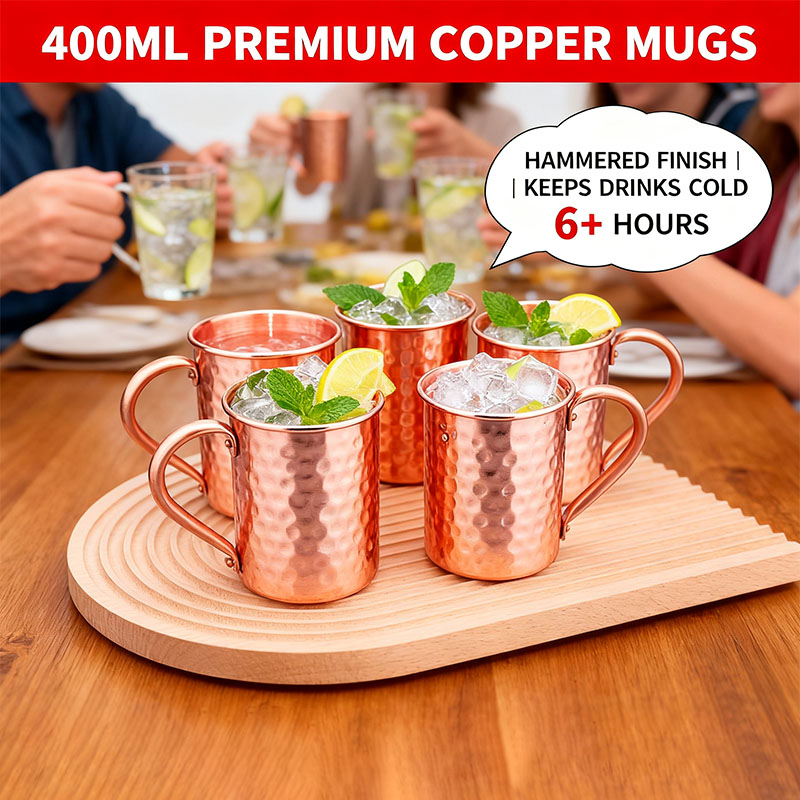 New 100% Copper Cups Pure Soli - Mule Copper Mug recension och pris