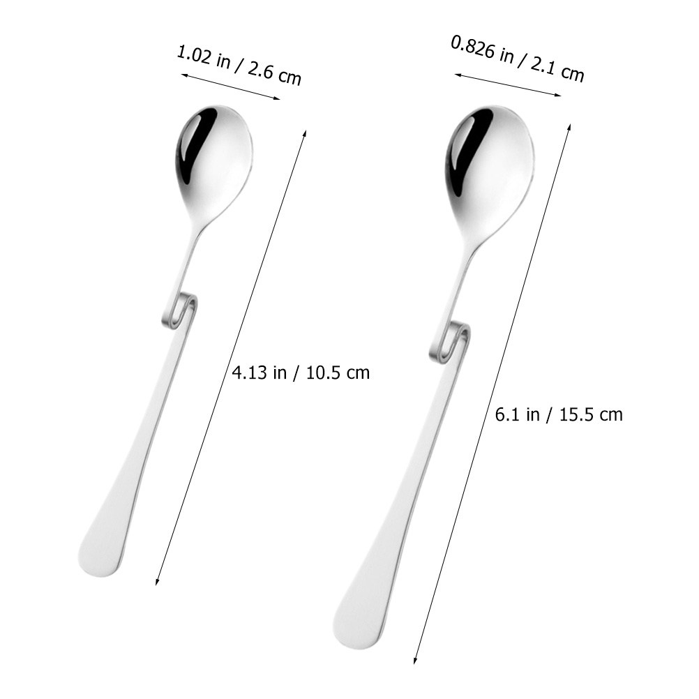 6Pcs Stainless Steel S Shape H - Bar Spoon Twisted recension och pris