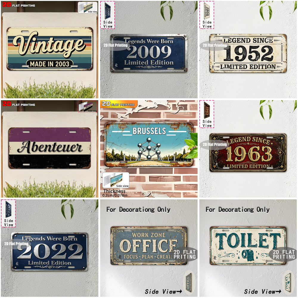 Vintage City Year Word Text Li - Home Bar Word recension och pris