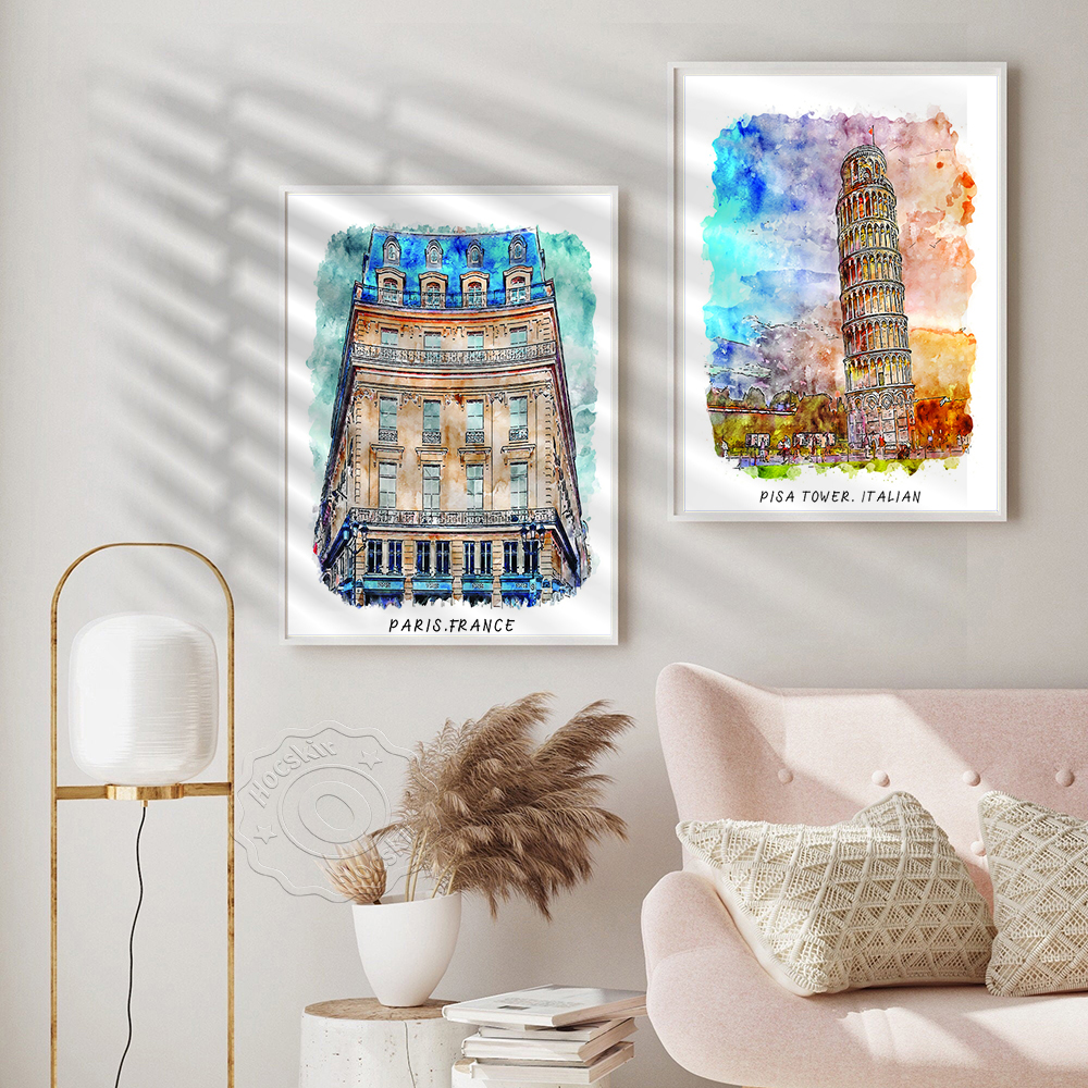 Watercolor Print, World Travel - Home Barcelona recension och pris
