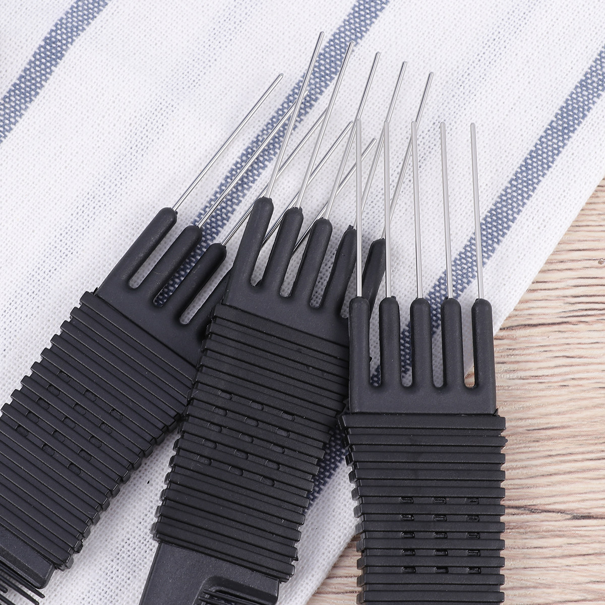 3Pcs Hair Combs Black Plastic  - Home Barber recension och pris