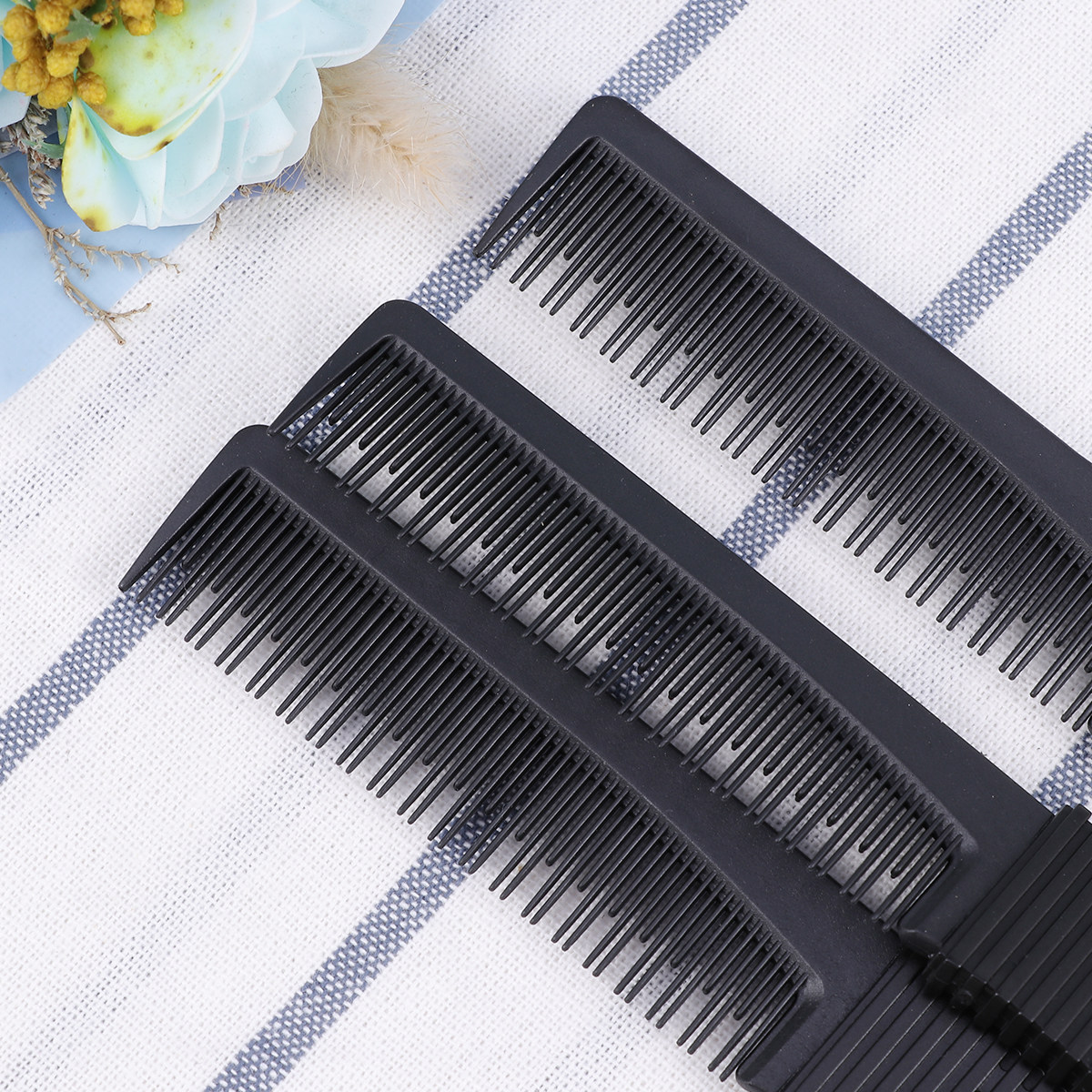 3Pcs Hair Combs Black Plastic  - Home Barber recension och pris