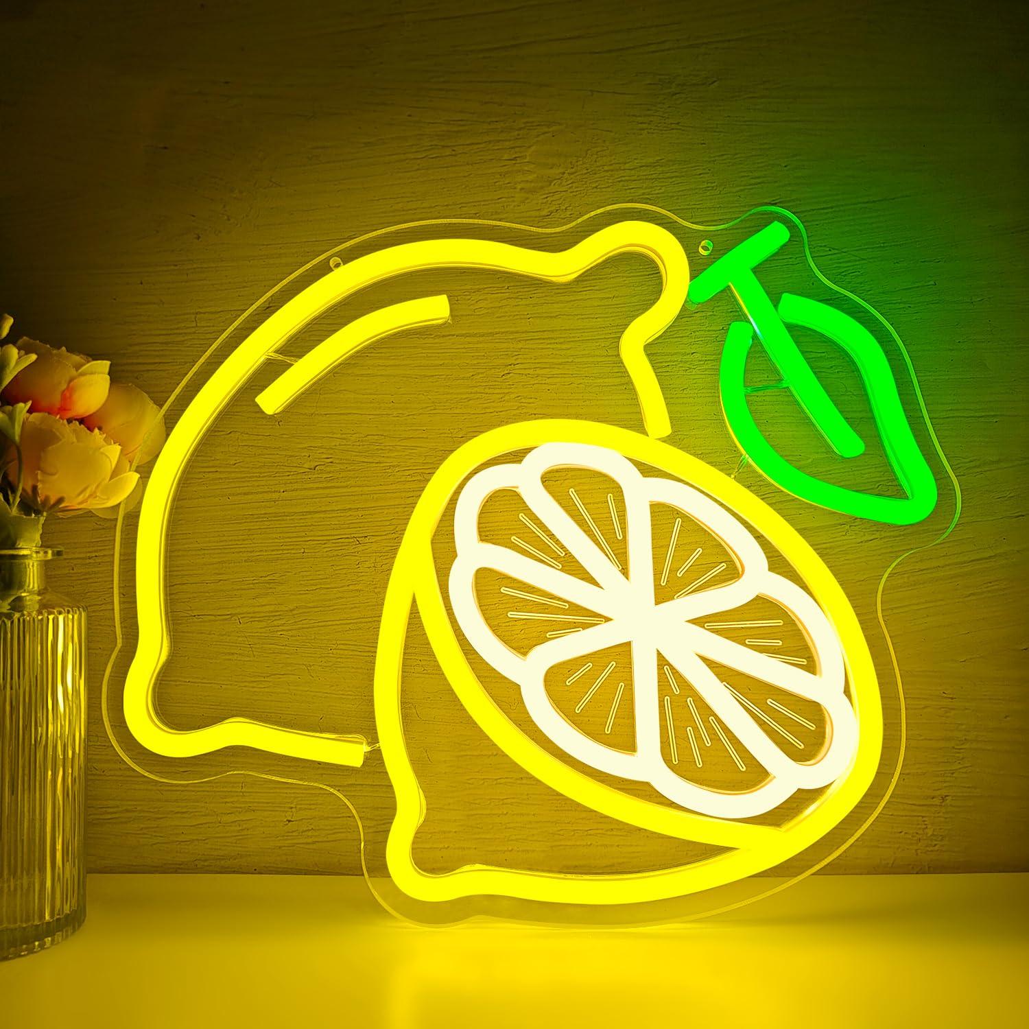 Lemon Neon Sign Dimmable LED L - Home Bar Signs recension och pris