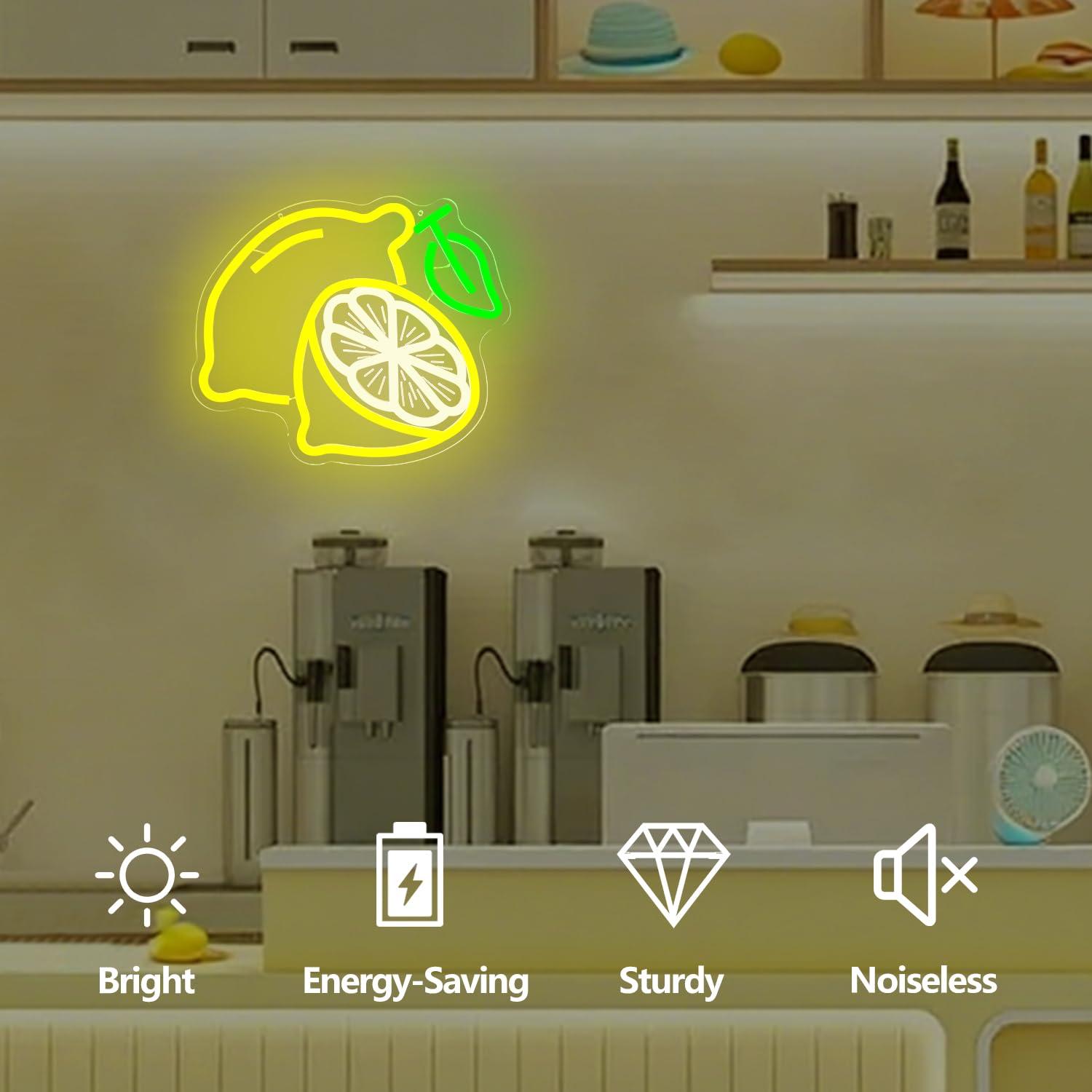 Lemon Neon Sign Dimmable LED L - Home Bar Signs recension och pris
