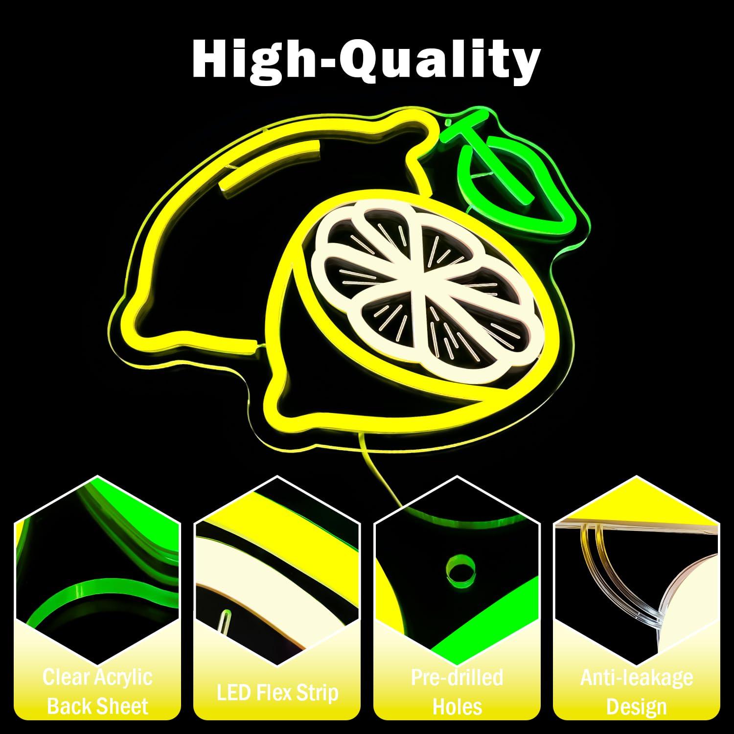 Lemon Neon Sign Dimmable LED L - Home Bar Signs recension och pris