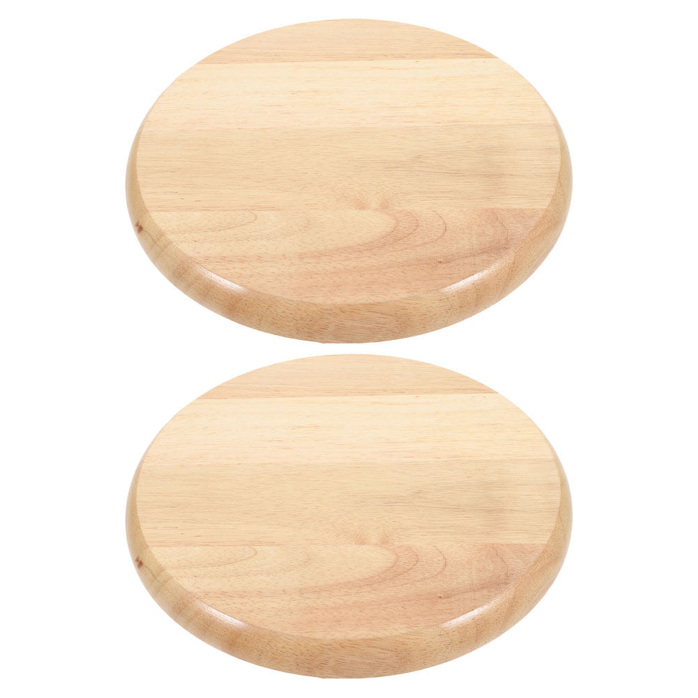 2Pcs Round Solid Wood Stool Se - Home Bar Stools recension och pris
