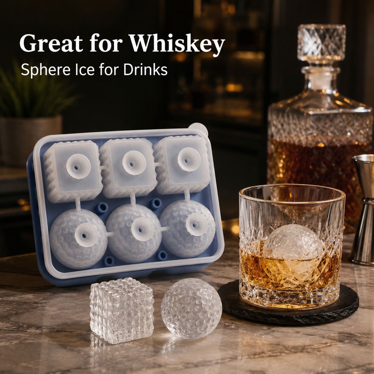 Silicone Whiskey Ice Cube Tray - Ice Mold Sphere recension och pris
