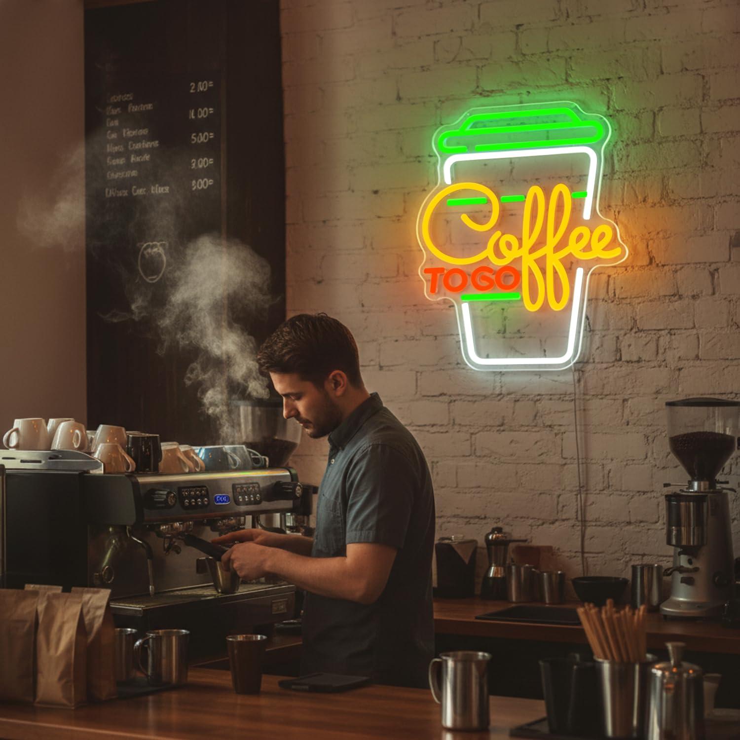Coffee Neon Sign USB Dimmable  - Home Bar Signs recension och pris
