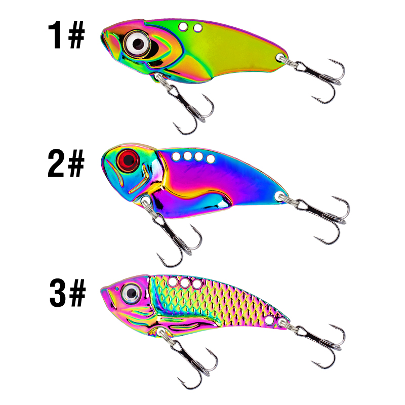 3PCS Metal Colorful VIB Lure 5 - Jigger Double Sided recension och pris
