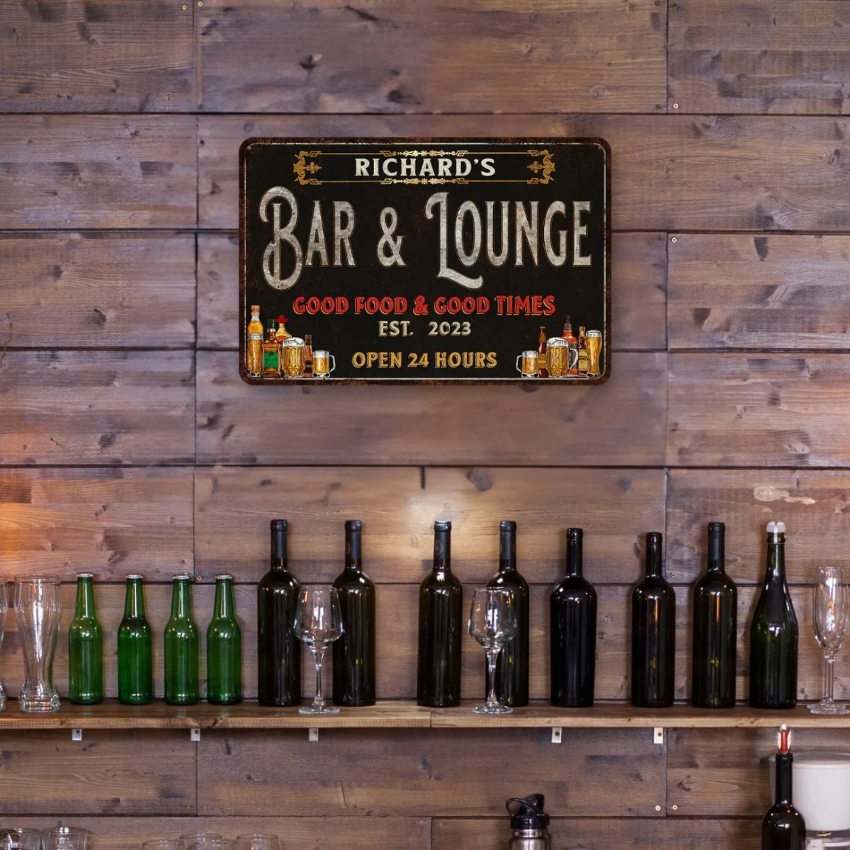 Custom Bar & Lounge Sign Bar a - Home Bar Signs recension och pris