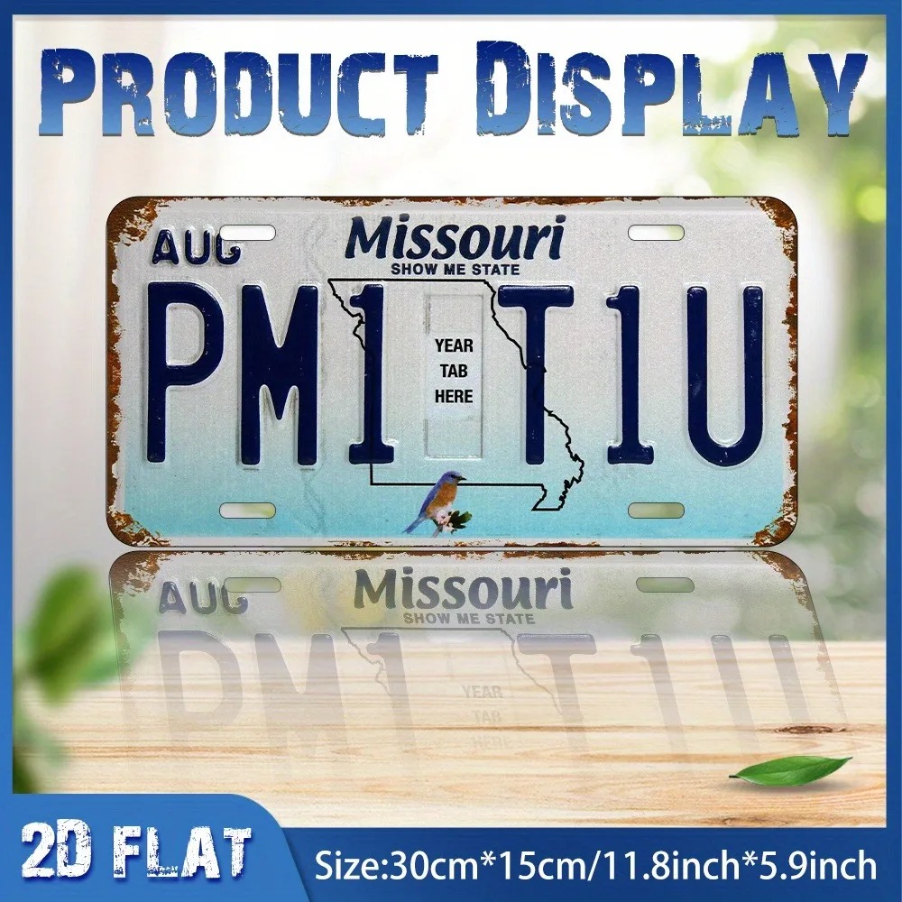2D Flat Retro Missouri Blue Bi - Home Bar Signs recension och pris