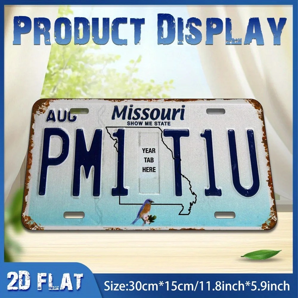 2D Flat Retro Missouri Blue Bi - Home Bar Signs recension och pris