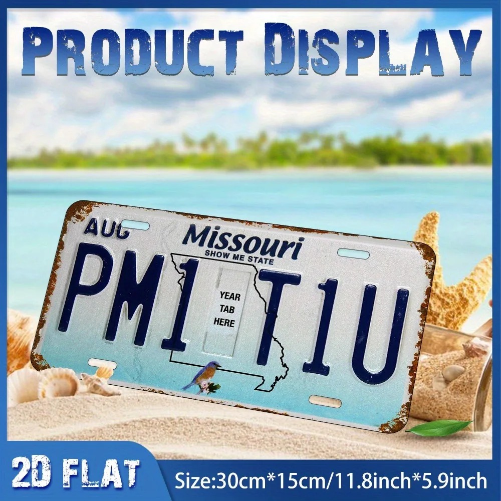 2D Flat Retro Missouri Blue Bi - Home Bar Signs recension och pris