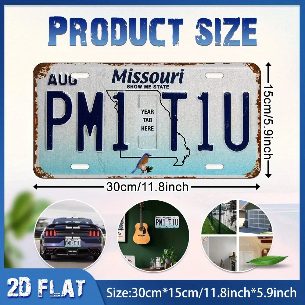 2D Flat Retro Missouri Blue Bi - Home Bar Signs recension och pris