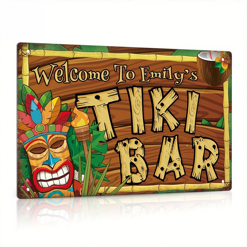 Custom  Decor Tiki Bar Sign, P - Home Bar Signs recension och pris