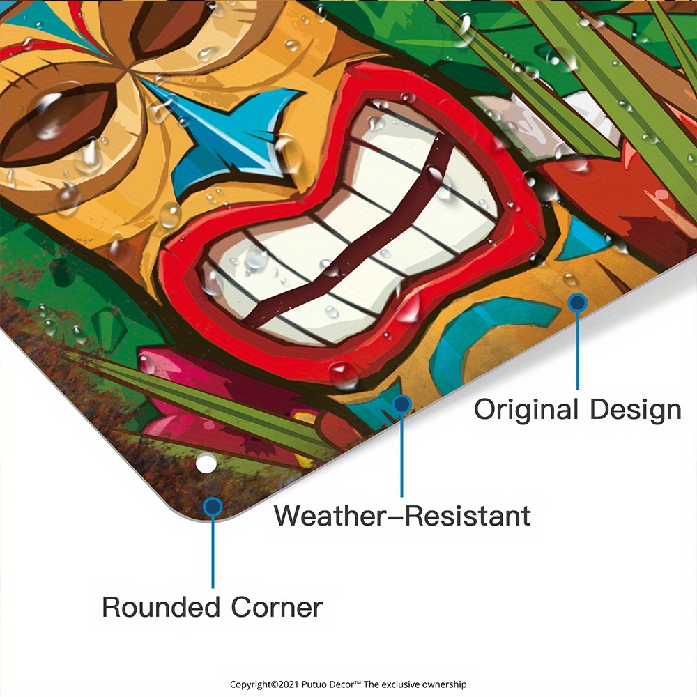 Custom  Decor Tiki Bar Sign, P - Home Bar Signs recension och pris