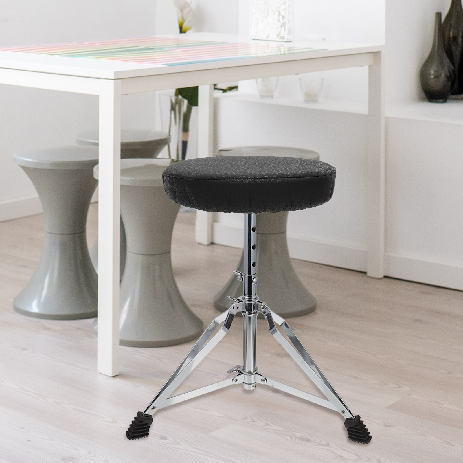Elastic Thick Black Round Stoo - Home Bar Stools recension och pris