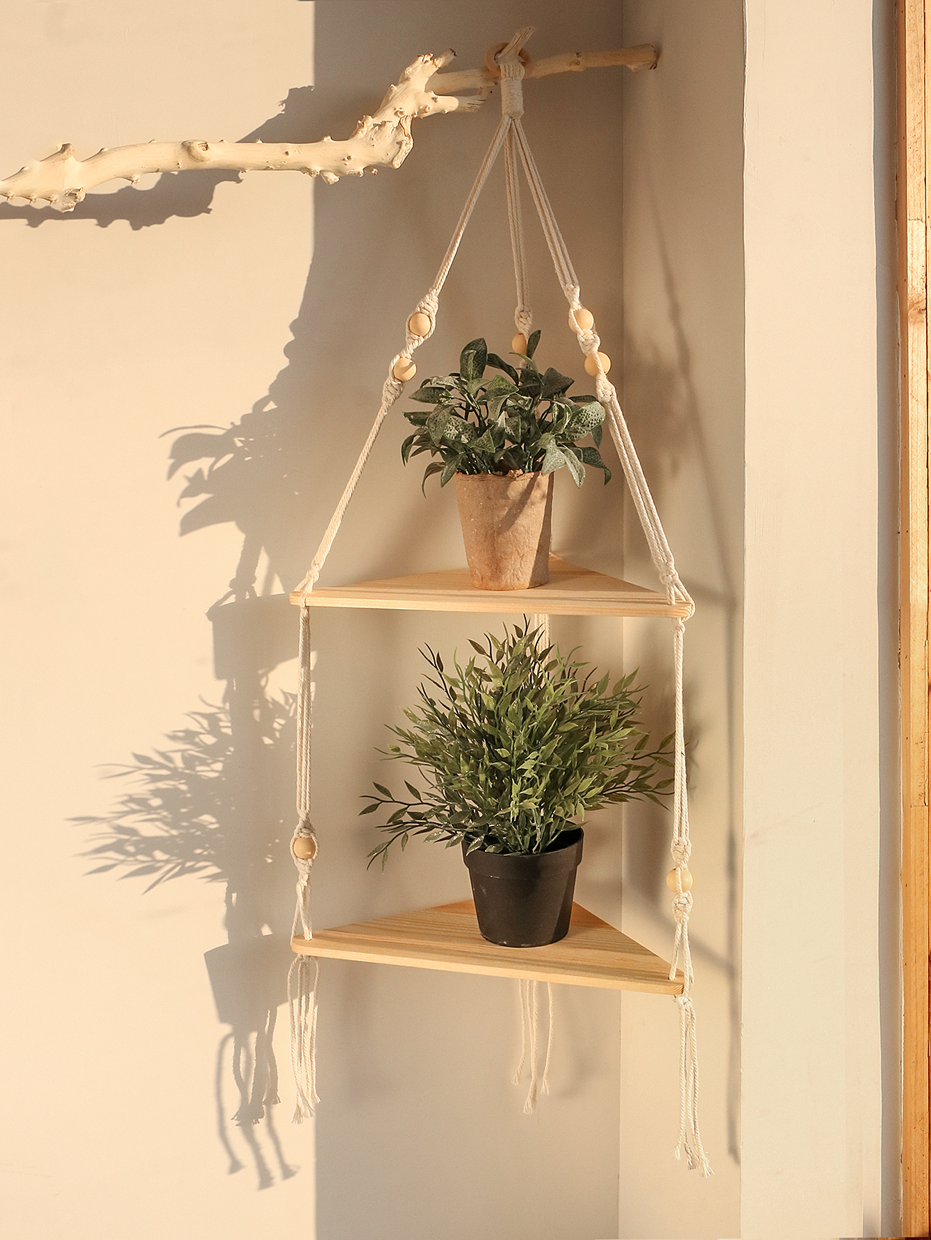 Wooden Corner Shelf Wall Decor - Home Bar Shelf recension och pris