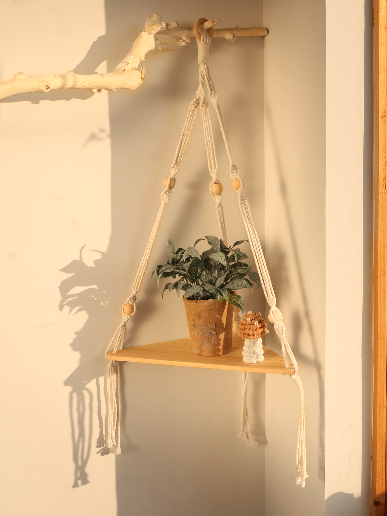 Wooden Corner Shelf Wall Decor - Home Bar Shelf recension och pris