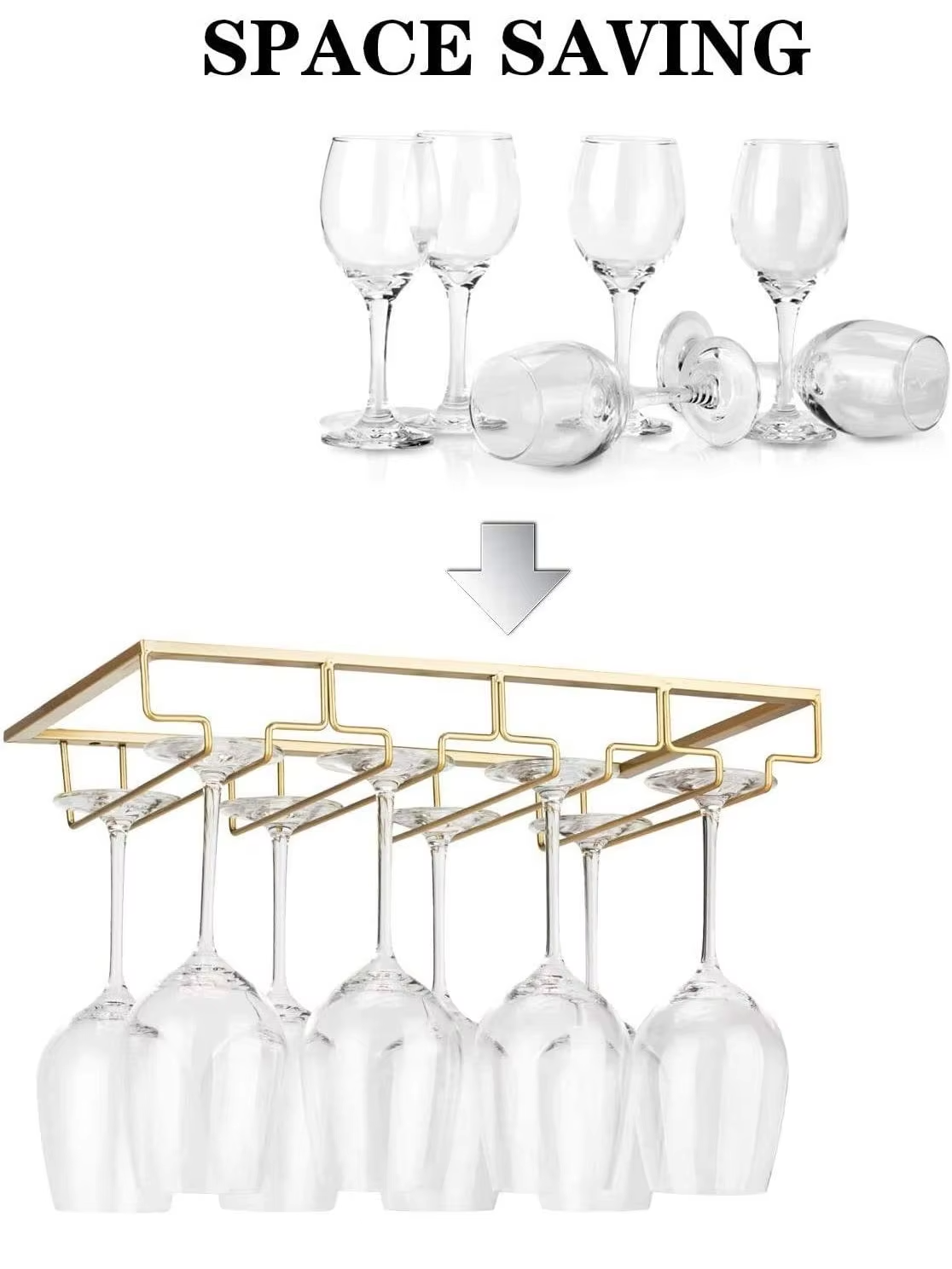 Wine Glass Hanger Rack for Bar - Home Bar And Cabinet recension och pris