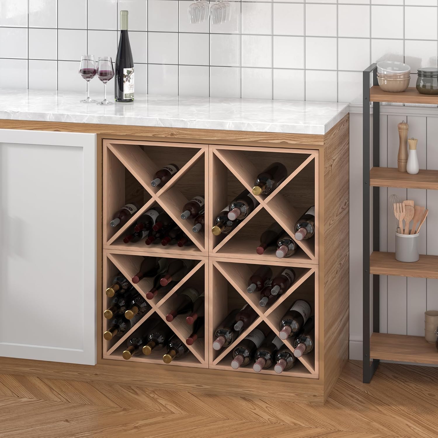 96 Bottle Wine Rack Countertop - Home Bar Shelf recension och pris