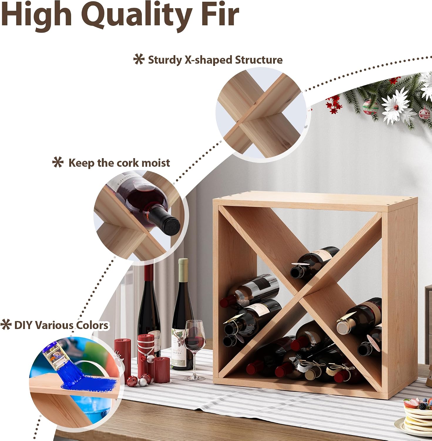 96 Bottle Wine Rack Countertop - Home Bar Shelf recension och pris
