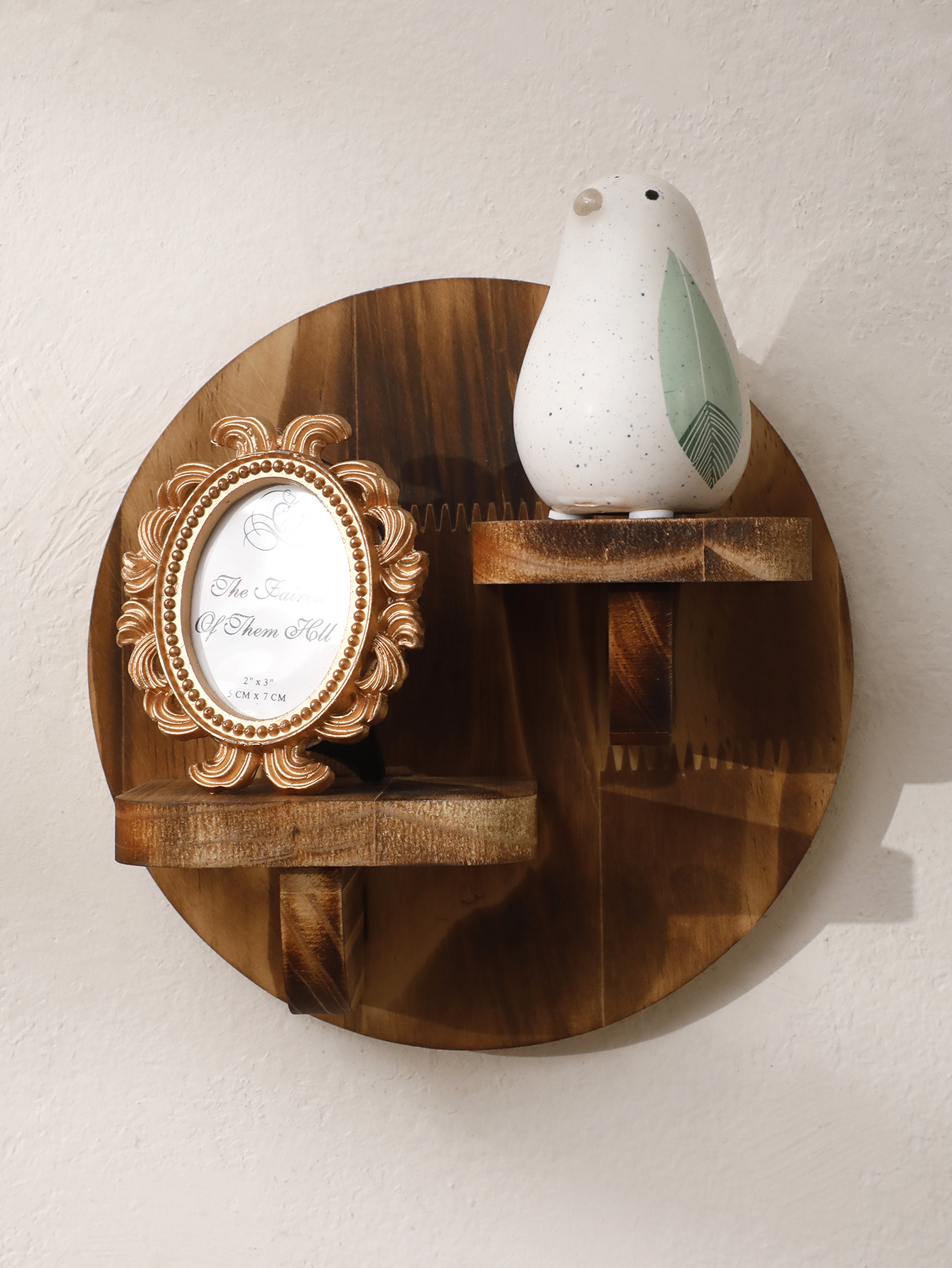 1/2-tier Wooden Shelves Oval C - Home Bar Shelf recension och pris