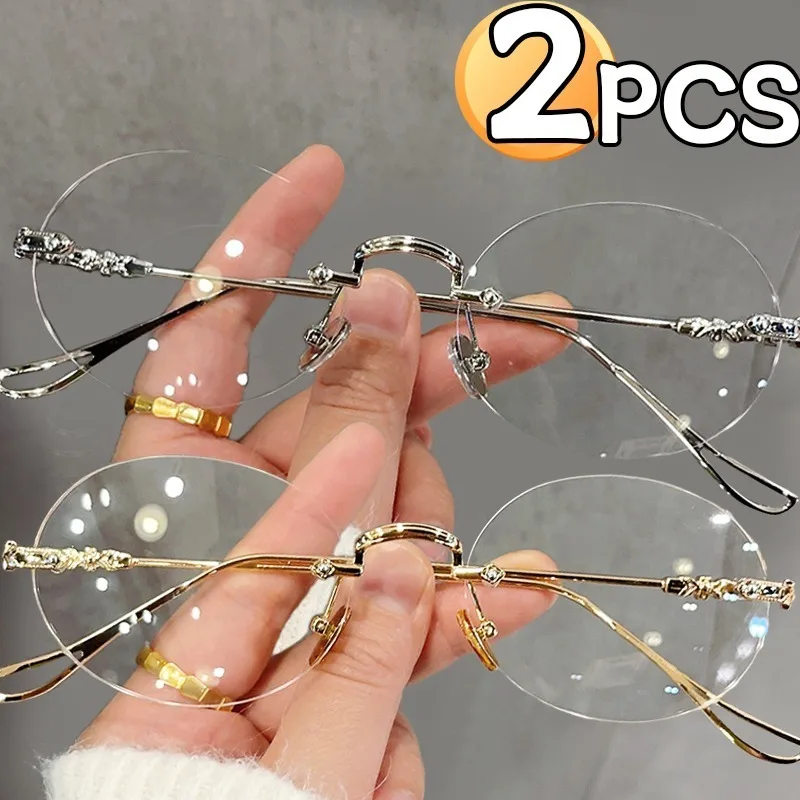 1/2Pcs Rimless Oval Glasses fo - Old Fashioned Glass recension och pris