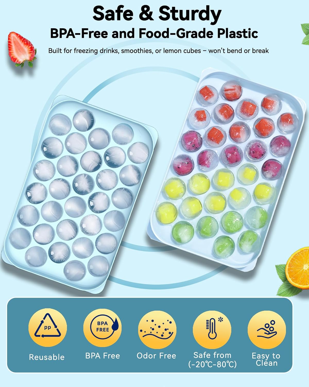 Ice Cube Trays with Lid and Bi - Ice Mold Sphere recension och pris