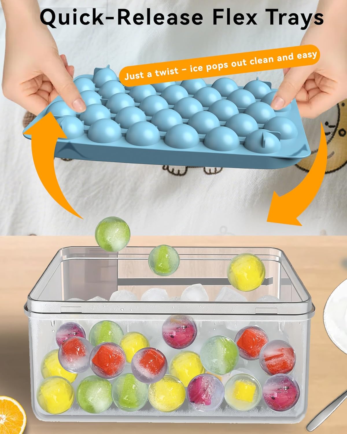 Ice Cube Trays with Lid and Bi - Ice Mold Sphere recension och pris
