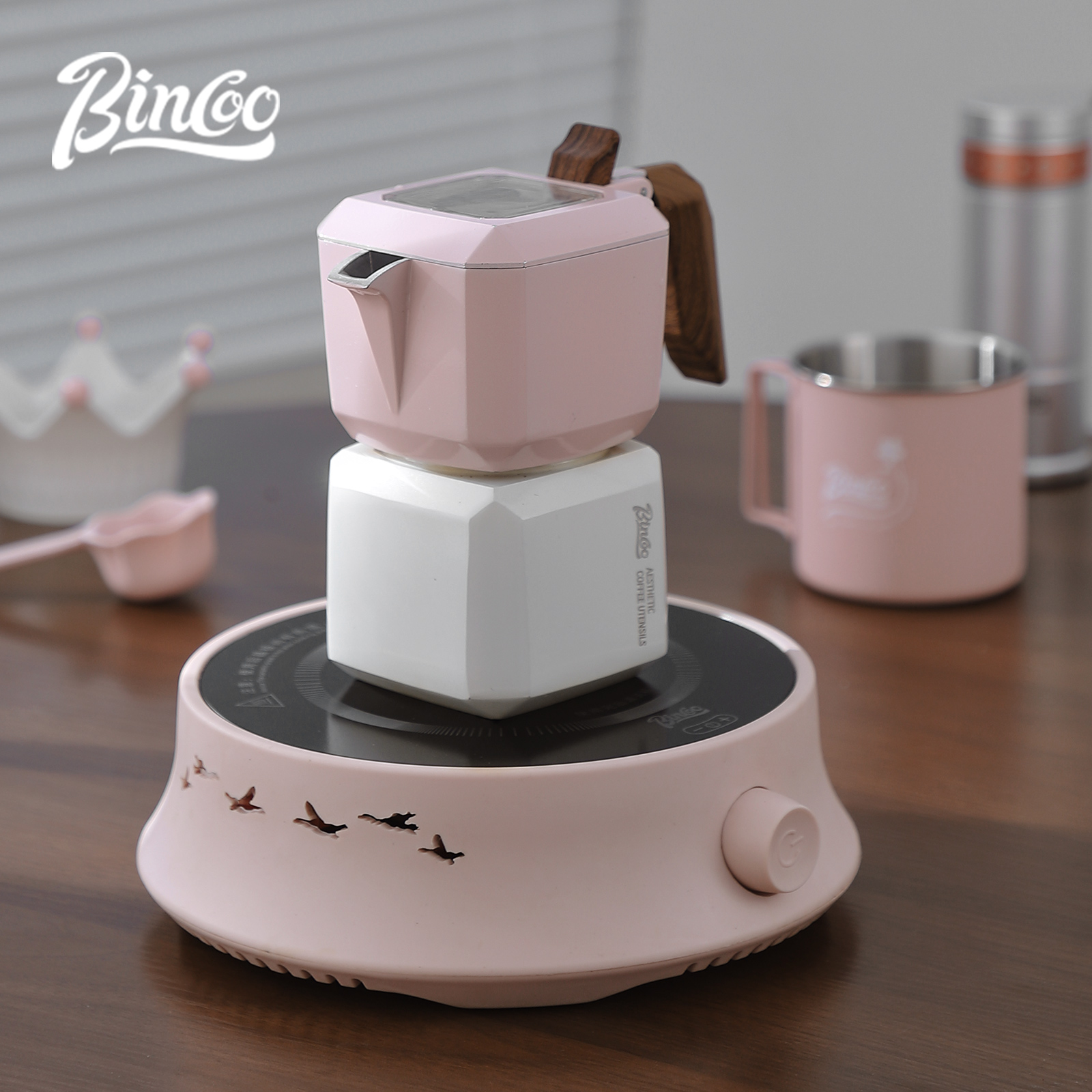 BINCOO Dual Valve Moka Pot Squ - Home Barista recension och pris